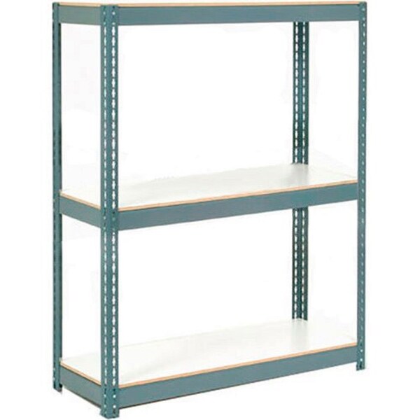 Global Industrial 3 Shelf, Wide Boltless Shelving, Starter, 48inW x 36inD x 96inH, Laminate Deck 504635GY - main
